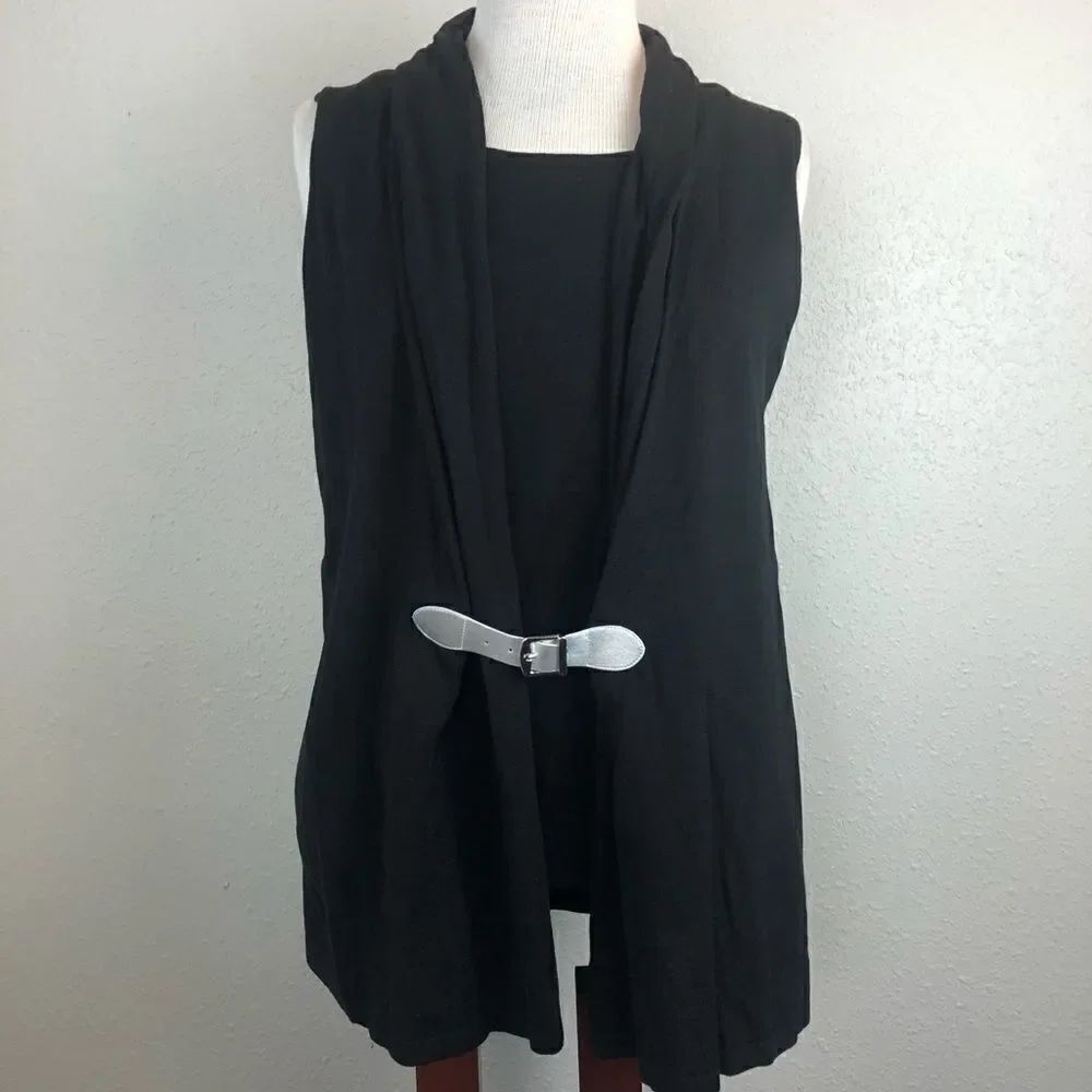 NWT August Silk Sleeveless Belted Top Size Large